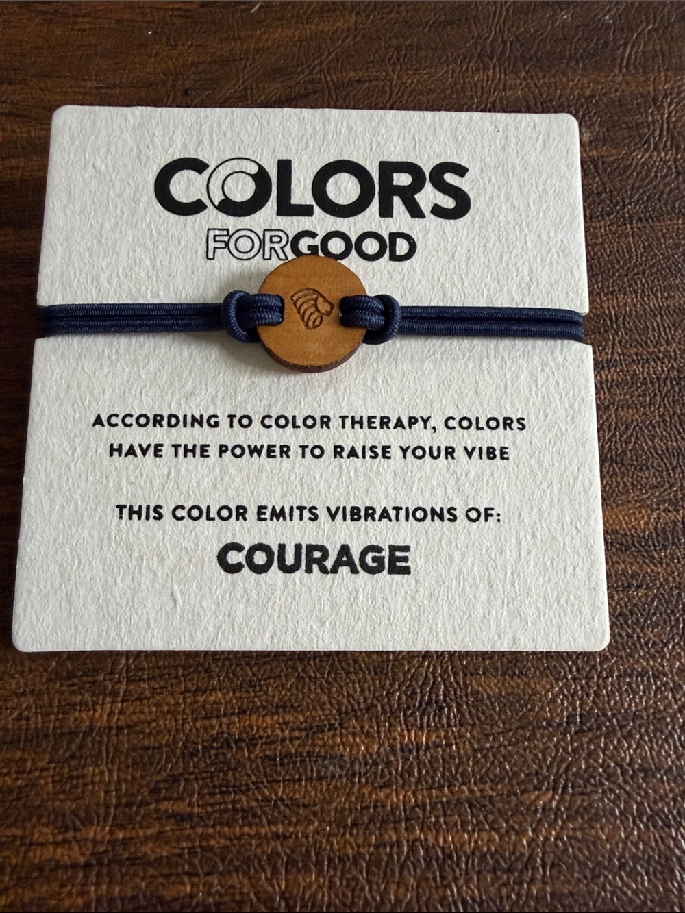 Colors For Good Bracelet. COURAGE. Made by Women. NWT NAVY